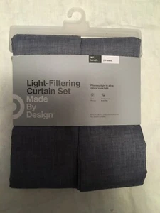 Hecho por diseño Target juego de cortinas de filtro de luz. 42x95 pulgadas. Azul oscuro - Imagen 1 de 4