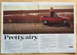 Vintage 1987 MK2 Vauxhall Astra Convertible Original Advert Advertising - Foto 1 di 1