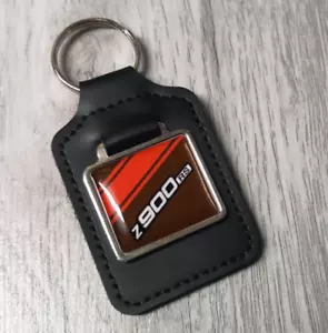 2018 Kawasaki Z900 RS Z 900 900RS Candytone Brown/Orange Leather Keyring Key Fob - Picture 1 of 1