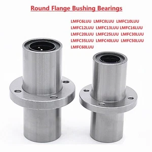LMFC6LUU-60LUU Round Flange Router Shaft Linear Bushing Bearings Bore 6-60mm - Picture 1 of 4