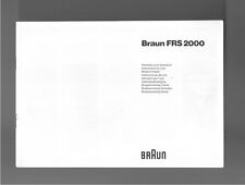 # BRAUN FRS 2000 Reflexschirm Anleitung Gebrauchsanweisung Bedienung Manual #