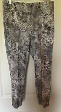 Cheetah Print Fit Fabulous (Sharon Young) Crop Pants Size 14, NWOT