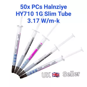 50 x HY710 1g Slim Tube Argento Grasso Termico Pasta per CPU VGA LED 3.17 W/m-k - Foto 1 di 11