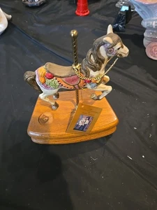 The American Carousel By Tobin Fraley Porcelain Horse Music Box 4th Edition - Picture 1 of 6