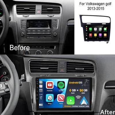 64G para Volkswagen Golf 7 MK7 2013-2017 Android 13 rádio de carro estéreo navegação carplay - Imagem 1 de 4