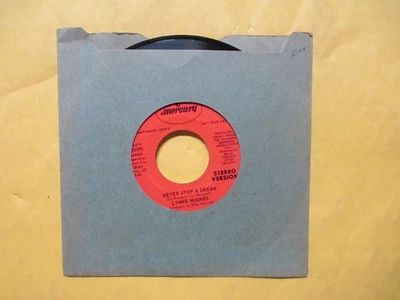 LYNNE HUGHES "NEVER STOP A DREAM" MERCURY-73059 VG++ PROMO - Image 1 of 2