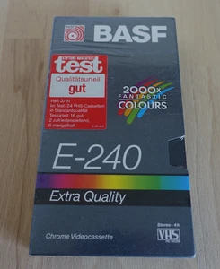 💯1 x BASF VHS Cassetten E-240 min leer Cassette, Neu und in Orginalverpackung👍 - Bild 1 von 3