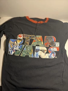 Camiseta Negra Manga Larga Personajes Star Wars Talla L Disney - Imagen 1 de 5