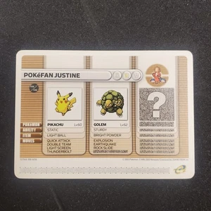 PokeFan Justine - 2003 Pokémon Game Boy Advance Battle E Reader Karte - Bild 1 von 2