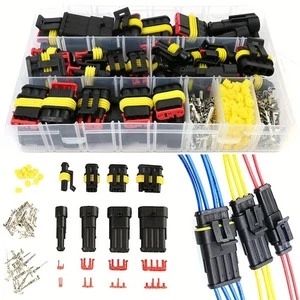 352 piezas Terminales Conector Eléctrico Coche Impermeable Enchufe de Cable Automático 1 2 3 4 pines - Imagen 1 de 7