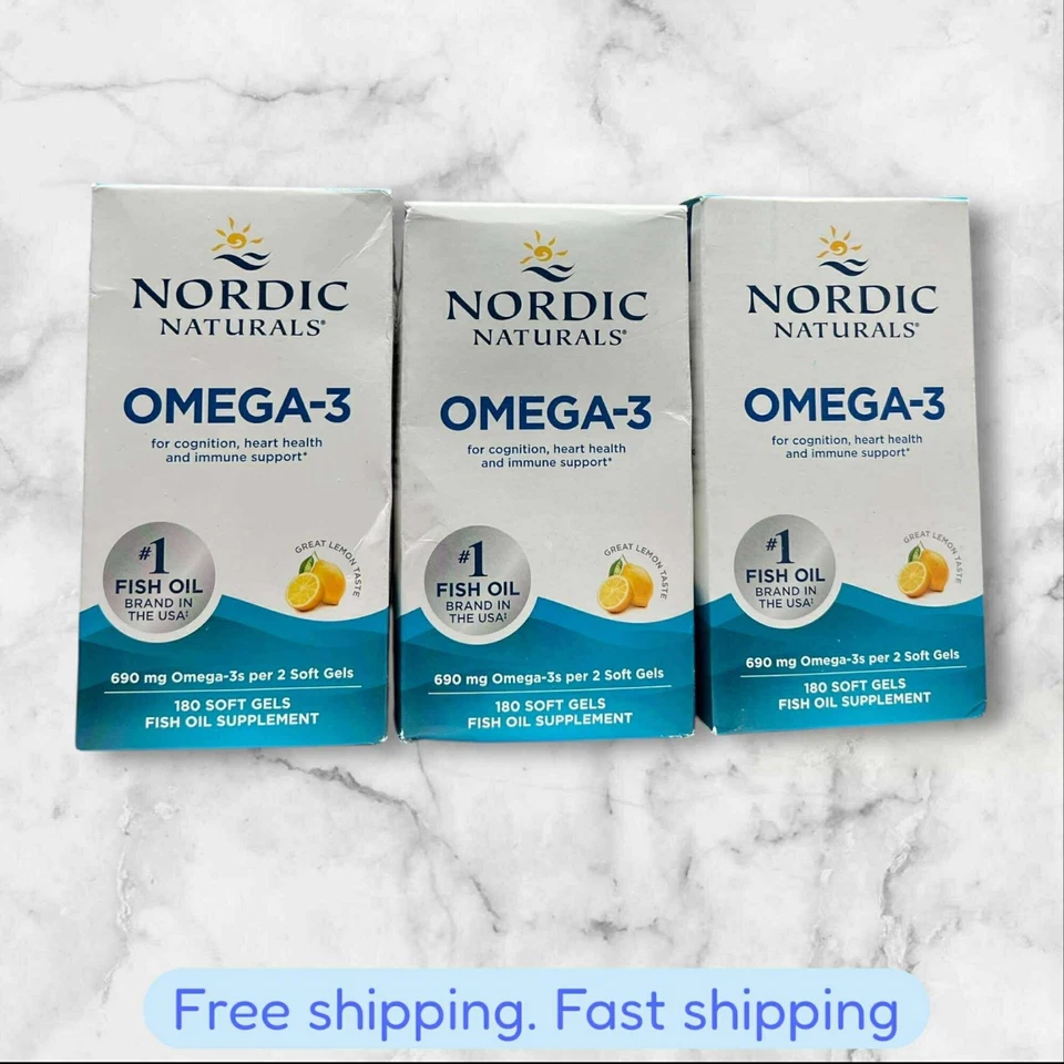 Nordic Naturals Omega-3, Purified Fish Oil, Lemon Flavored