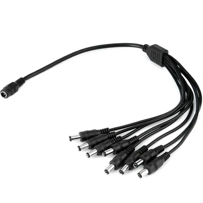 New 5-24V1 Female to 8 Male Power Splitter Cable for CCTV Surveillance - Image 1 of 4