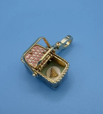 Juicy Couture 2006 cesta de picnic encanto para pulsera o cartera Y2K moda cristal Foto 1 de 4