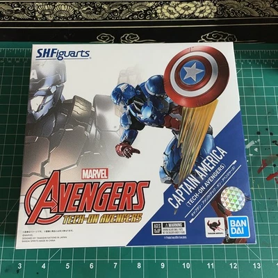 Figura de acción Sh Figuarts Tech On Avengers Capitán América Foto 1 de 4