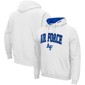 Sudadera con capucha pulóver 3.0 para hombre Coliseo blanco Air Force Falcons arco y logotipo - Imagen 1 de 3