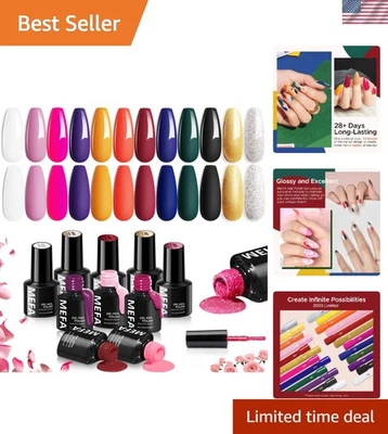 Colección Esmalte de Uñas en Gel - 12 Colores Vibrantes No Tóxicos para Uñas Hágalo Usted Mismo Foto 1 de 4