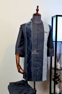 2025 African attire, Men's wear, Traditional Fabric, Senator Native, Kaftan - Picture 1 of 15