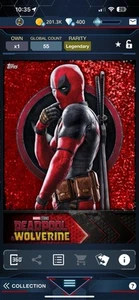 Topps Marvel Collect Deadpool & Wolverine Deadpool #1 Legendary Red Speckle 55cc - Picture 1 of 2
