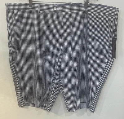 NWT Linea Uomo Men’s Shorts Blue Checked Seersucker Size 50 Golf Cool Comfort - Image 1 of 4