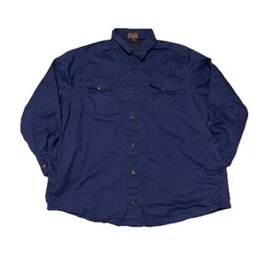Boulder Creek camicia uomo foderata in flanella shacket Barn Field Chore blu 2XL grande - Foto 1 di 12