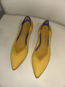 Rothy's The Point Pointed Toe Ballet Flats Marigold Yellow Size US 7.5 - Picture 1 of 7
