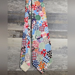 Jams World Vintage Krawatte Made In USA Patchwork Quilt Style - Bild 1 von 6