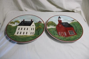 2 Sakura Brandon House COUNTRY LIFE, 8 1/4" Salad Plates, Warren Kimble - Picture 1 of 2