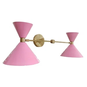 1950's Mid Century Handmade Brass Italian Diabolo Wall Sconce Light Fixture - Picture 1 of 10