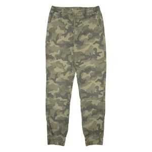 Camo Girls Trousers Green Regular Tapered W26 L27 - Picture 1 of 6