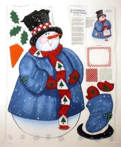 XL Daisy Kingdom Christmas Snowman Door Fabric Panel Quilting 1997 UNCUT - Picture 1 of 1