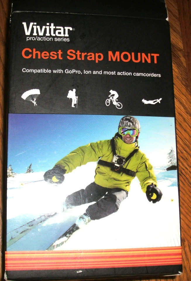 Correa de montaje en pecho Vivitar GoPro, la mayoría de las cámaras de acción, *serie Pro/Action* NUEVA Foto 1 de 2