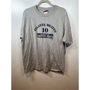 Vintage Majestic MLB Property Of Chipper Jones Atlanta Braves T-Shirt L USA - Picture 1 of 5