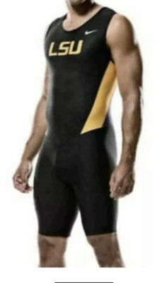 LSU Nike Track and Field running spandex body Suit skinsuit speedsuit singlet - Image 1 of 4