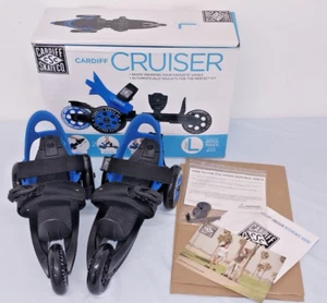 NUOVI pattini in linea Cardiff CRUISER grandi (scarpe step in's) blu/nero da uomo taglia 4-13 - Foto 1 di 8