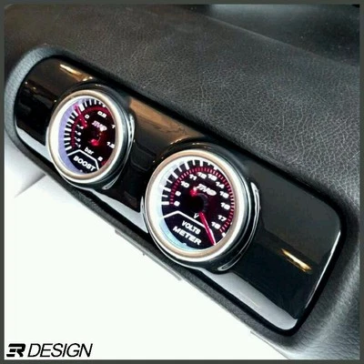 3R DESIGN Pod calibre de ventilación central Audi A3 8L 2 orificios 52 mm - negro brillante