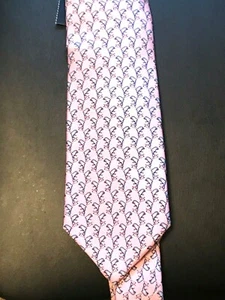 Corbata hombre rosa con estampado de delfines - Imagen 1 de 4