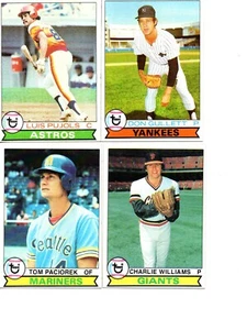 1979 TOPPS 4 CARD LOT: #139 PUJOLS, #140 GULLETT, #141 PACIOREK & #142 WILLIAMS - Picture 1 of 2