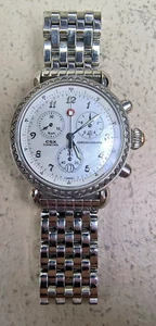 Reloj Pulsera MW03C01A1025 Michele CSX33 Bisel Diamante Cronógrafo Tono Plata - Imagen 1 de 5