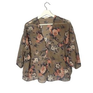 Urban Outfitters Pins and Needles Floral Flowy Kimono Top Size XS