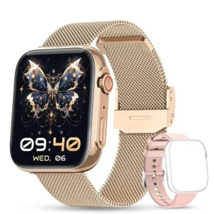Smart Watch for Women, Waterproof 2 Straps Smartwatch, Bluetooth iPhone Samsung - Picture 1 of 8
