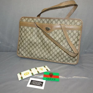 VINTAGE GUCCI BAG BRIEFCASE LAPTOP HANDBAG 17"x11" - Picture 1 of 12