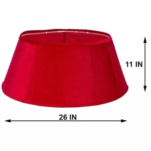 HOLIDAY LIVING 26" x 11" Tall Red Velvet Christmas Tree Collar Skirt Brand New - Picture 1 of 4