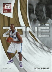 2009-10 Donruss Elite In the Zone Gold Basketball Card #5 Emeka Okafor /100