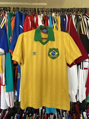 CAMISETA DE FUTBOL BRASIL RETRO LOCAL CAMISETA DE FUTBOL ADIDAS ORIGINALES F77291 talla S HOMBRE Foto 1 de 4