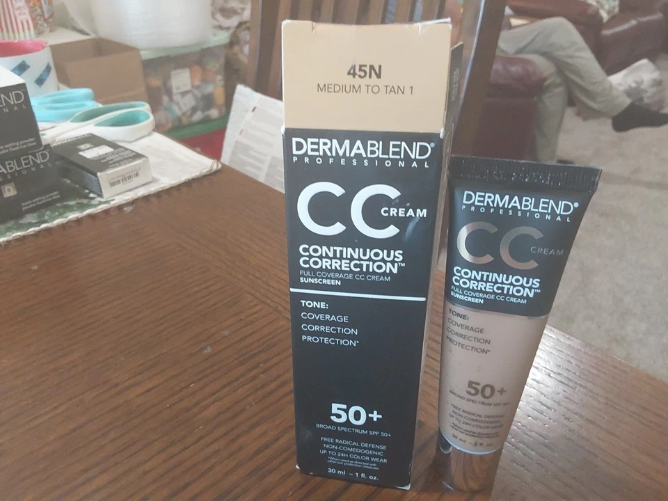 DERMABLEND ~ CC CREAM CONTINUOUS CORRECTION ~ 45 N MEDIUM TO TAN 1 ~ 1 OZ - Image 1 of 1