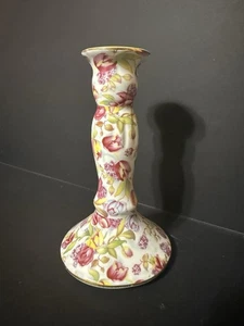 Portacandele vintage Godinger Royal Cotswolds tradizione inglese rosa floreale chintz - Foto 1 di 9