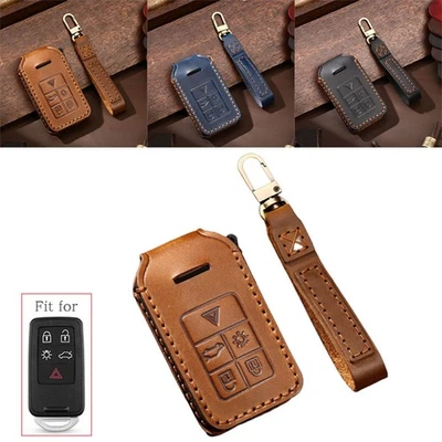 Funda de cuero genuino para llavero de coche para Volvo xc60 S60l V40 V60 S60 S90 XC90 Foto 1 de 4