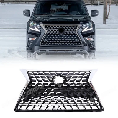Fit For 2014-2022 LEXUS GX460 Front Bumper Grille Grill Black W/ Chrome Trim Foto 1 de 4