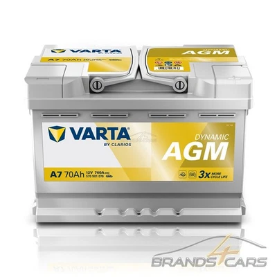 VARTA DYNAMIC AGM AUTOBATTERIE 12V 70Ah STARTER 760A ERSETZT 65AH 66AH 68AH - Bild 1 von 4