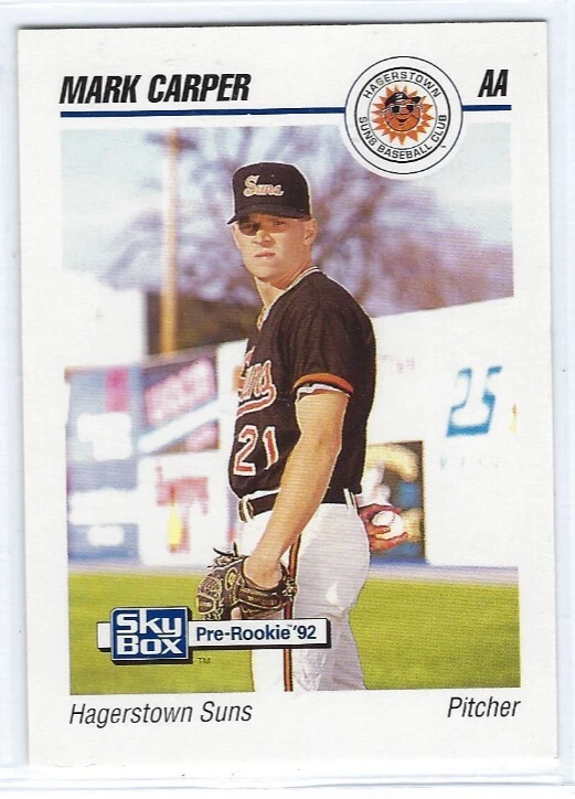 1992 Hagerstown Suns (Double A-Baltimore Orioles) Mark Carper - Image 1 of 1
